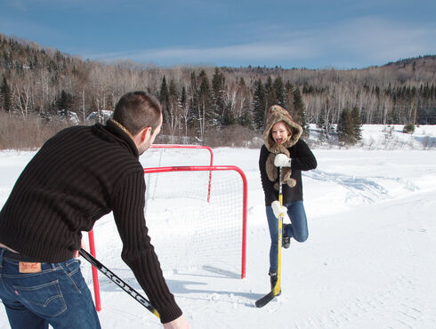 Auberge du Vieux Moulin Lanaudière hockey sur glace