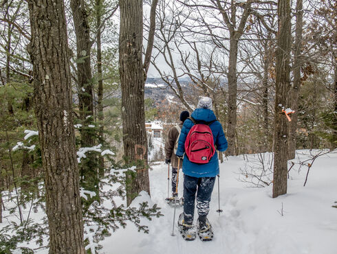 Auberge de la Montagne Coupée winter hike Lanaudière