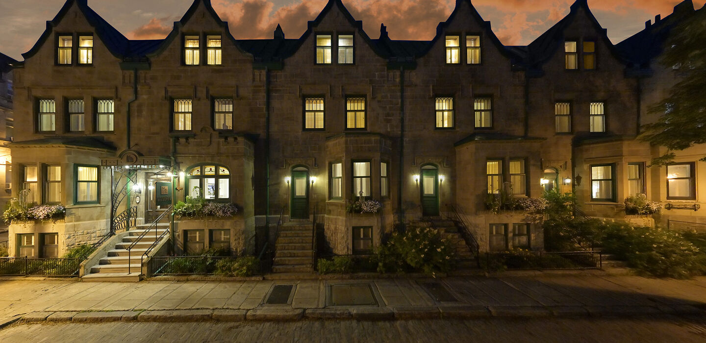 Hôtel Château Bellevue Québec - facade de nuit